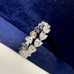 a0380 大牌 Graff 格拉夫 新品奢侈 满钻 爱心钻石戒指 高端定制 S925通体纯银镶嵌进口仿真钻 奢华明星款女神专属 高逼格 高质量超闪 上手效果超