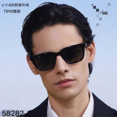 Gucc*高级感墨镜方框形男女太阳镜奶奶灰遮阳偏光潮流街拍单品