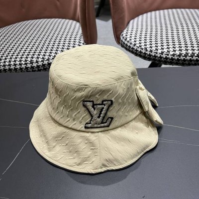 路易威登Lv棒球帽 Louisvuitton新款法式蝴蝶结渔夫帽子女春夏时尚甜美遮阳 显脸小可折晉防晒盆帽