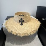 克罗心新款空顶草帽 拉菲草制作 轻盈百搭 头围57Cm