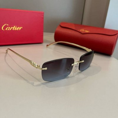 Cartie*卡地亚 珍贵太阳眼镜金属材质 pc镜腿十无框超轻电镀工艺精湛气质十足新款刚刚到货官网原版超高品质，超高档奢华的象征