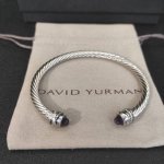 David Yurman 5Mm旋转镶嵌钻紫钻手镯 建议适合佩戴的手围15-20 编号Dysz-041