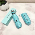 Tiffany蒂芙尼 米奇手柄 五折手开折叠晴雨伞 新款火爆来袭 夏日里的小清新 高效阻隔紫外线涂层 有伞随行 晴雨无优