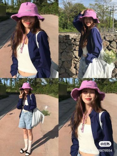 jacquemus 高版渔夫帽必入 百搭色系 旅行外出必备 可调节大小 夏季渔夫帽又悄悄登场了 帽子抽绳设计 可调节大小 头围 标准57Cm