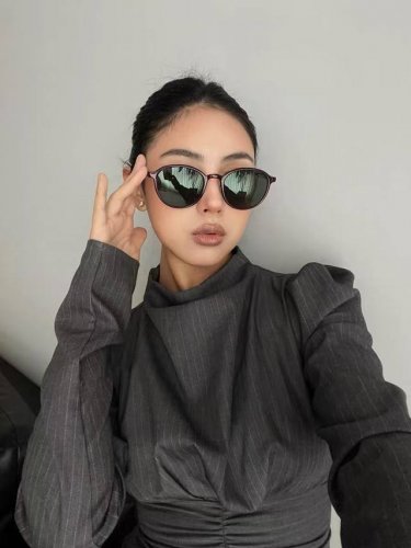 Fakeme 新品质感板材Size 53口23-146圆框墨镜复古时髦老钱风Moenl Bijou