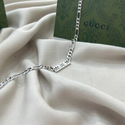 gucci古驰Adidas X 联名系列双G刻花项链