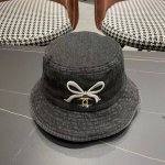 香奈儿Chanel 夏季新款欧美简约时尚牛仔渔夫帽遮阳防晒防紫外线太阳帽子