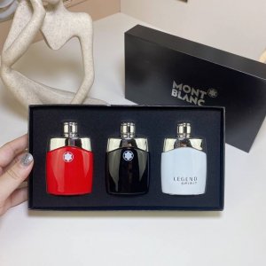 高品质/190 万宝龙男士中样香水三件套。 30Ml*3个，带喷头，内含：传奇，灵动传奇，绯色传奇。