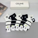 配包装 一盒5双 celine 赛琳 新款船袜 竹棉面料 专柜同步短筒袜子 大牌出街 潮人必备超好搭