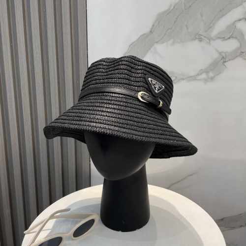 prada普拉达 草帽 名媛风盆帽 高级细草制作 高端定制 头围57Cm