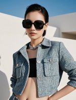 Lv女士偏光墨镜 经典四叶草浮雕元素复古风 修脸神器 2507