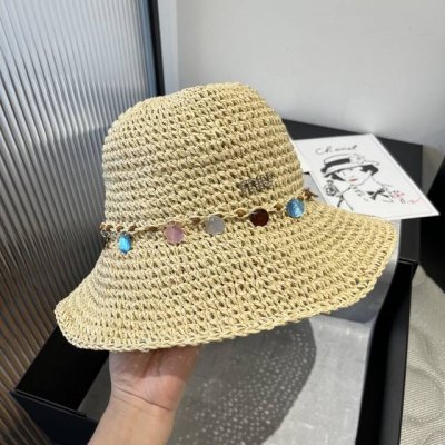 miumiu缪缪草编帽 沙滩遮阳帽 头围57Cm
