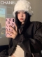 Chanel香奈儿兔毛针织帽女秋冬韩版显脸小纯色百搭盆帽长毛绒时尚洋气毛线盆帽