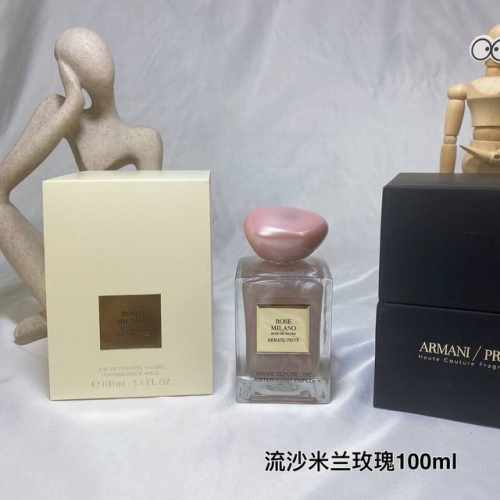 专柜品质 Armani prive Rose Milano Soie De Nacre 阿玛尼高定香水米兰玫瑰流沙限定100Ml 前调 梨 柠檬 佛手柑 中调