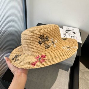 克罗心拉菲草遮阳帽 夏日出游搭衣必备 头围57Cm