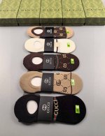 特 Gucci 古奇G家新品女款隐形袜子一体机无骨缝合袜子 一盒五双 提花经典标志 纯棉材质 超舒适超美腻大牌出街 潮人必备超好搭