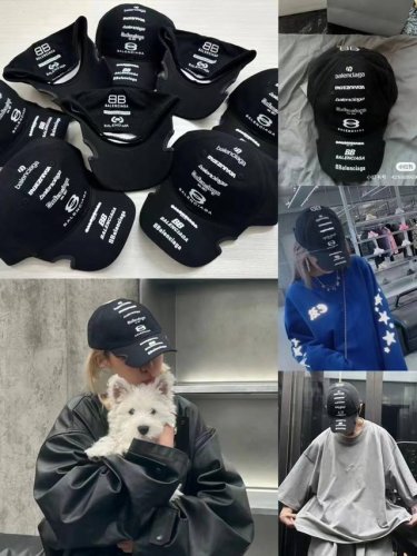 balenciaga巴黎世家新款刺绣Logo棒球帽 很酷的色系 男女佩戴都有不同Style 第一批抢先出货 巴黎粉必入款
