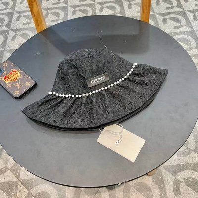 Celine赛琳 遮阳帽女夏天薄款时尚链条大檐渔夫帽百搭休闲显脸小遮脸防晒帽潮