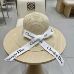 Dior迪奥新款盆帽 名媛风草帽 台湾pp草制作 头围57Cm
