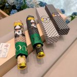 gucci 古奇 米奇 三折自动折叠晴雨伞 晴天遮阳 雨天遮雨 原单代工品质 带防紫外线涂层 长度30Cm 方便外出携带.