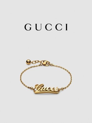 Gucci古驰饰手写体Gucci标识手链