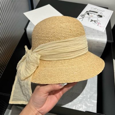 120￥ miumiu缪缪拉菲草盆帽，名媛风，头围57Cm