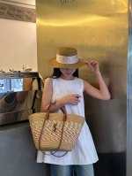 160 ysl圣罗兰编织包，夏日出游必备单品，草编包，规格47*14*27