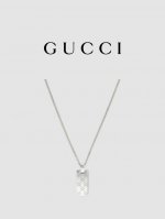 新款] Gucci古驰Gucci Signature系列饰Gg标牌银色黄金色项链