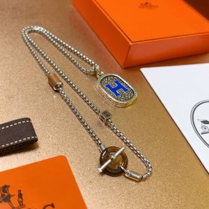 Hermes 爱马仕项链 猪鼻子项链系列首饰 进口定制.高端链条经典搭配 新品 简单时尚专柜一致 火爆款出货 设计独特 前卫 男女必备款！