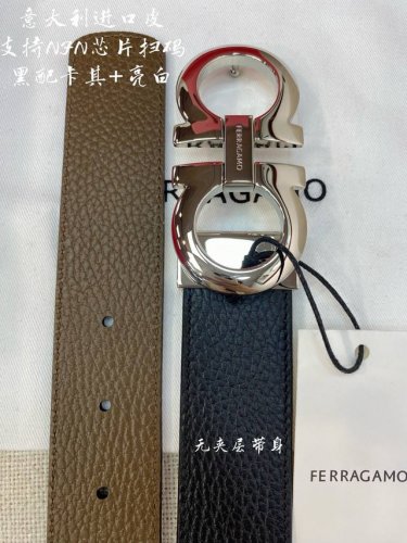 p220 Ferragamo菲拉格慕 Nfc芯片扫码款 正品尺寸3.5Cm意大利原厂皮