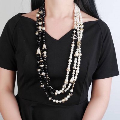 小香 Chanel 新款项链 专柜同步上市 双C 3层毛衣链 精工打造原版一致黄铜材质