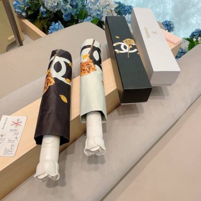 Chanel 香奈儿 新款玫瑰花头柄三折自动折叠晴雨伞 选用台湾进口Uv防紫外线伞布 原单代工级品质.