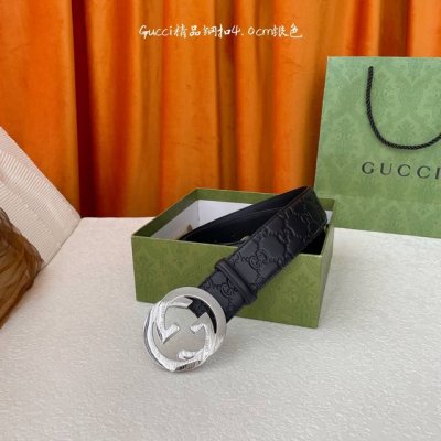 Gucci 经典款进口原厂压花面 搭配原版皮底 精品钢扣 宽4.0 Cm 经典永不过时款 潮流大方 时尚百搭顶级 原单150