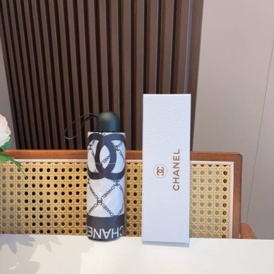 Chanel 香奈儿 五折手动折叠晴雨伞 选用台湾进口Uv防紫外线伞布 原单代工级品质 2色