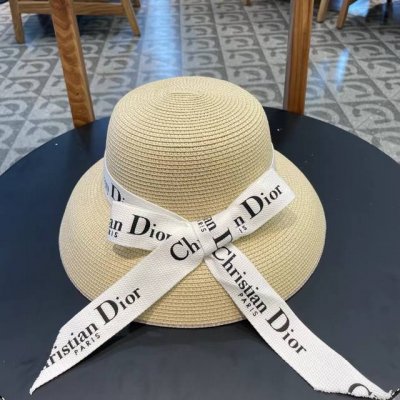 迪奥Dior新款上架时尚草帽，超级流行的灯罩帽型，随便搭配都超好看！出门旅游，绝对要入手的一款