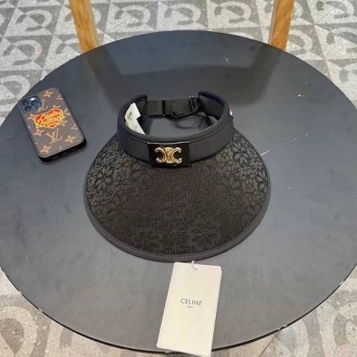 赛琳 Celine凯旋门防晒帽女 新款空顶帽防紫外线大帽檐夏季遮阳帽子大头围 方便携带可随意折叠