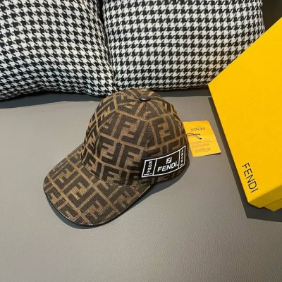 配盒子布袋 Fendi 芬迪 最新款原单棒球帽 Fendi胶印 专柜热卖款 复古双F提花口碑极佳 1:1开模订制 原版提花帆布料+头层牛皮 轻盈透气 质量超赞