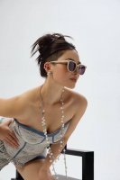Gucci-偏光太阳镜 2025开春新款 潮流爆款 时尚圆框偏光太阳镜 高品质 佩戴舒适 网红潮款墨镜 女士高清偏光太阳镜 高品质Tr镜框 型号 G87722