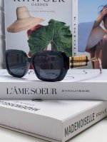 Burberry巴宝莉 2025新款扁框墨镜男款太阳镜潮流百搭遮阳神器防晒眼镜女士眼镜