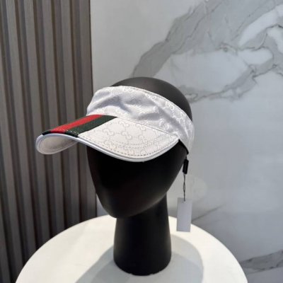 Gucci 古奇 最新原单宽版织带空顶帽 专柜1:1开模订制 最高版本 原版帆布料 轻盈透气 实物拍摄 四季百搭男女适用 基础头围56 贴片可调节