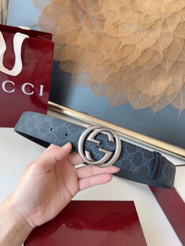 gucci古驰法国原厂皮料，黑帆布 原厂底皮 品质毋庸置疑 没有更好 只有最好 宽度4.0Cm 顶级 原单150