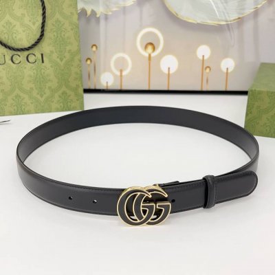 gucci 3.0Cm 双面头层牛皮 搭配Cc双色铜扣 码数：75 80 85 90 95 100 105欧
