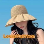 路易威登Louisvuitton春夏季新款蝴蝶结遮阳大沿帽子女户外休闲运动时尚透气渔夫帽盆帽H
