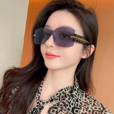 fendi芬迪 2025新款多边形无框太阳眼镜女Fe4006U时尚个性欧美明星款遮阳墨镜男女通用