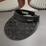 蒙口Moncler2025新款花朵空顶帽女春夏出游遮阳防晒帽显脸小