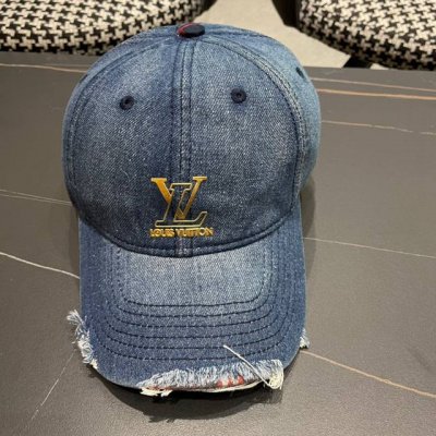 路易威登Louisvuitton 新款牛仔棒球帽 lv棒球帽 简约大气 男女通用