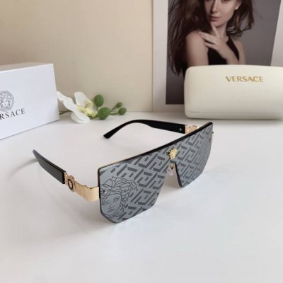 Versace 范思哲 欧美时尚蛤蟆框太阳镜，无镜框连体片男女遮阳镜、经典设计超好搭配！多色可选！