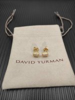david Yurman 9Mm四爪满钻耳钉 编号 Dyeh-118