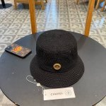 香奈儿Chanel韩版Ins镂空透气渔夫帽子女春夏季网红百搭显脸小短檐水桶盆帽潮