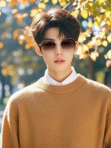 Lv 高品质男女款墨镜 进口宝丽来偏光镜片 蛤蟆镜 开车钓鱼都可 百搭显瘦墨镜韩版男士飞行员大框司机开车防紫外线太阳镜 型号 L6339